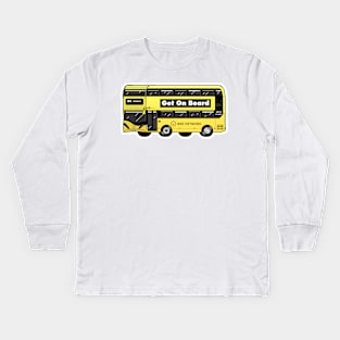 Transport for Greater Manchester, Bee Network yellow bus Kids Long Sleeve T-Shirt